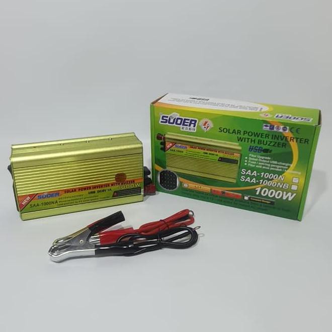 Solar Power Inverter With Buzzer 1000W Suoer Saa-1000N Inverter 1000W