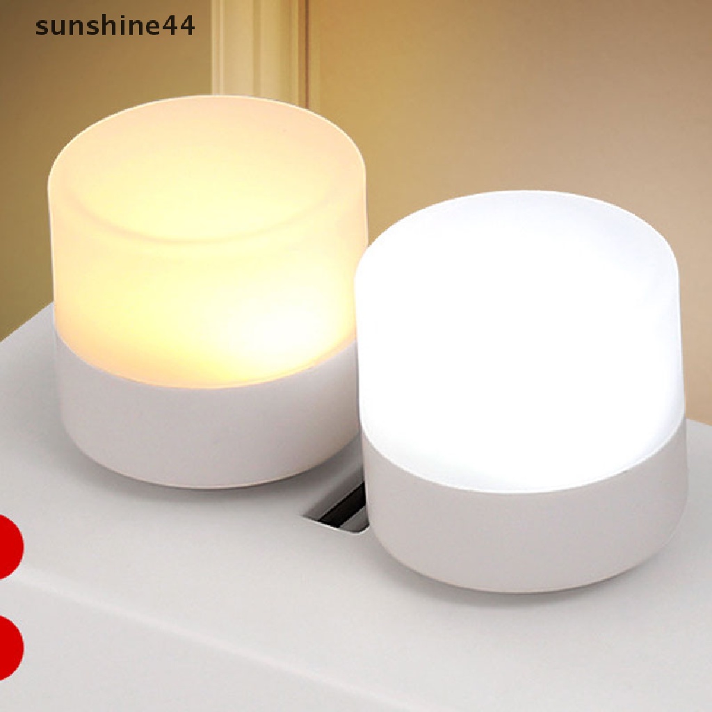 Sunshine Lampu Tidur LED Bentuk Buku Bulat Kecil Tenaga USB Power Charging
