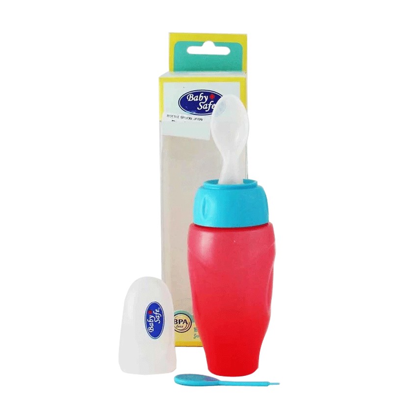 BABY SAFE BOTTLE SPOON SOFT SQUEEZE FEEDER/ BOTOL SENDOK BAYI