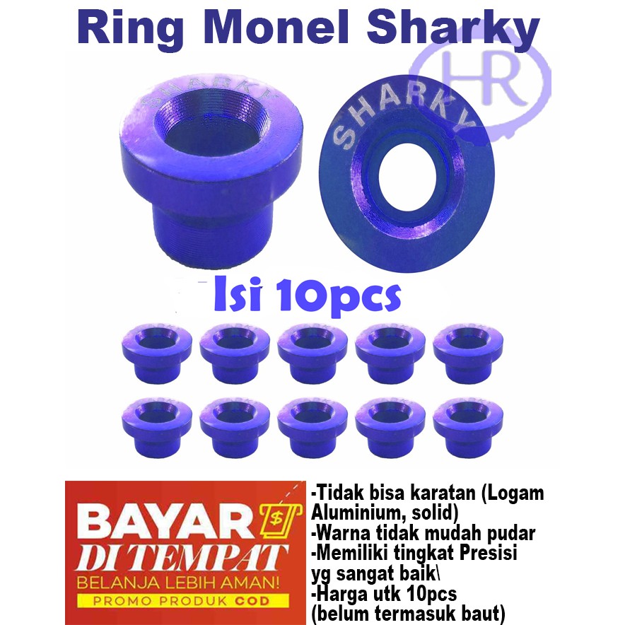 Ring Monel Sharky 10 Pcs Aluminium Sporty Racing