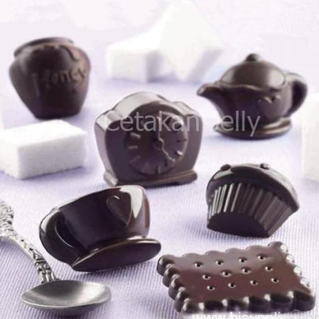 9Y05 Cetakan Coklat / Puding Tea Time Tb7Q
