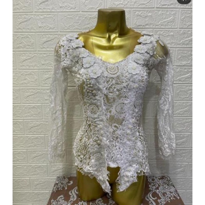kebaya Payet putih jumbo