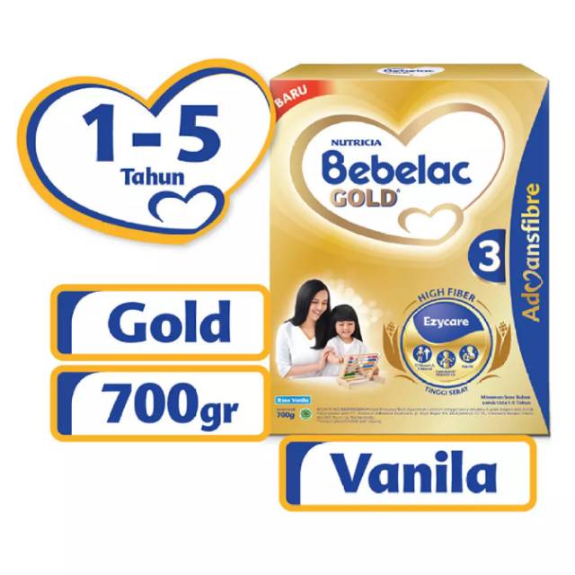 Bebelac Gold 3 Advansfibre Vanila  / Madu - 700gram