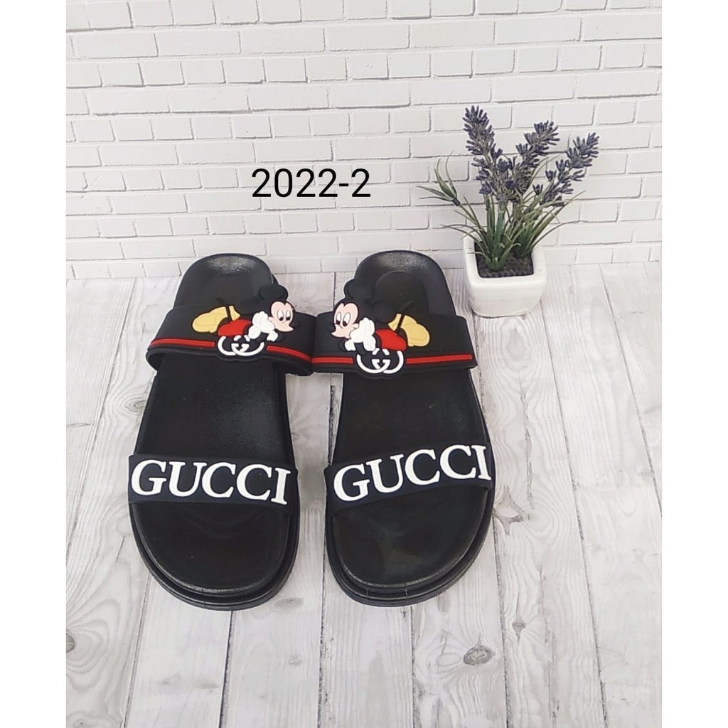 Sendal Mickey Mouse Wanita 2022-2 Jelly Import Tebal GC Sandal Selop Strip 2