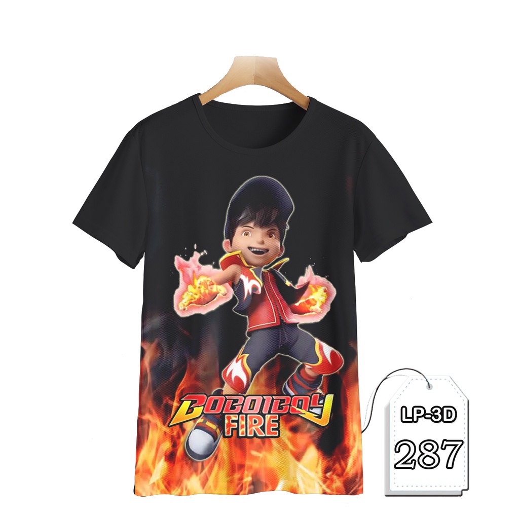 Baju Boboiboy Api Kaos Anak Laki-laki Printing 3D #LP3D-287