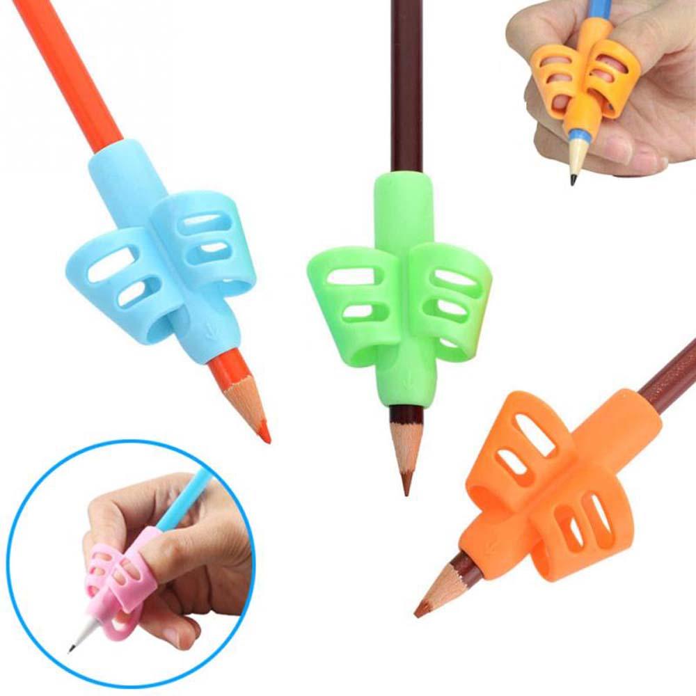 [Elegan] Alat Koreksi Postur Tulisan Pemula Anak Grip Posture Pencil Holder Two-Finger Stationery Alat Bantu Menulis