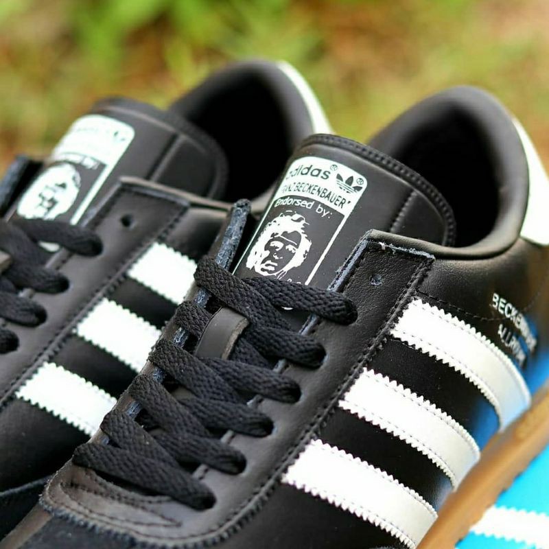 Sepatu Adidas Beckenbauer Hitam-putih Original-Sepatu Sekolah Hitam Original