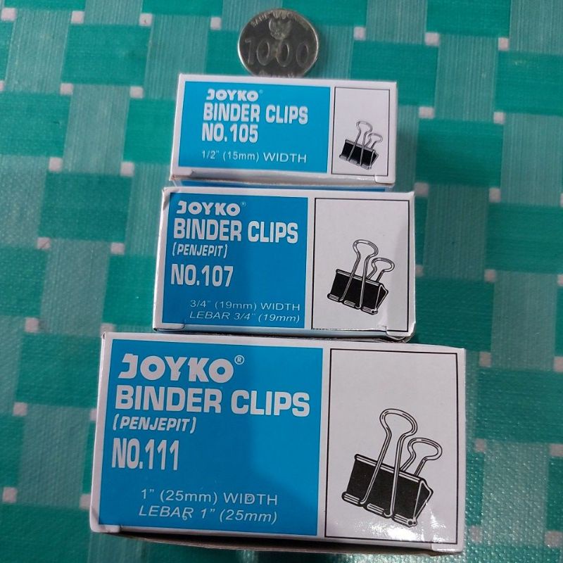 

PENJEPIT KERTAS/ PENJEPIT BUKU BERBAGAI UKURAN DIJUAL PER PACK/KEMASAN