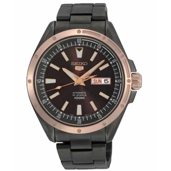 Seiko 5 SRP162K1 Sports Black Rose Gold