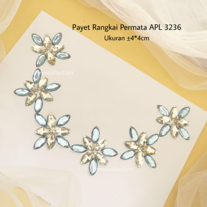 Payet rangkai permata 3d APL 3236