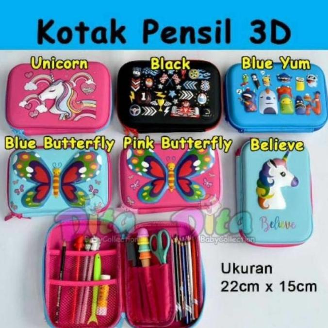 

Kotak Pensil 3D Anak Sekolah ATK Cepuk kotak pensil alat tulis buku