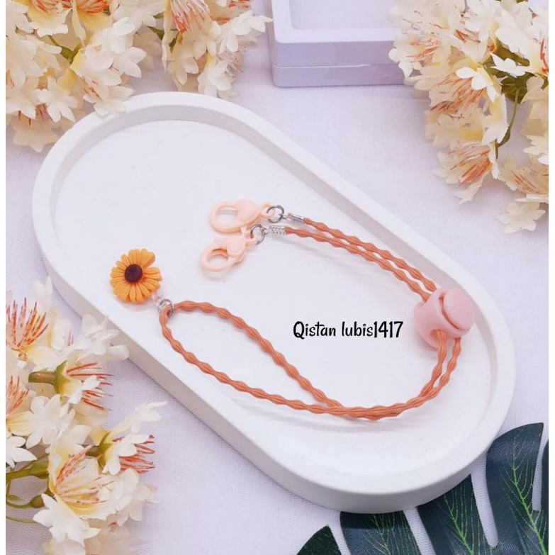 Strap elastis bandul Clay bunga daisy n bandul Clay bunga Krisan