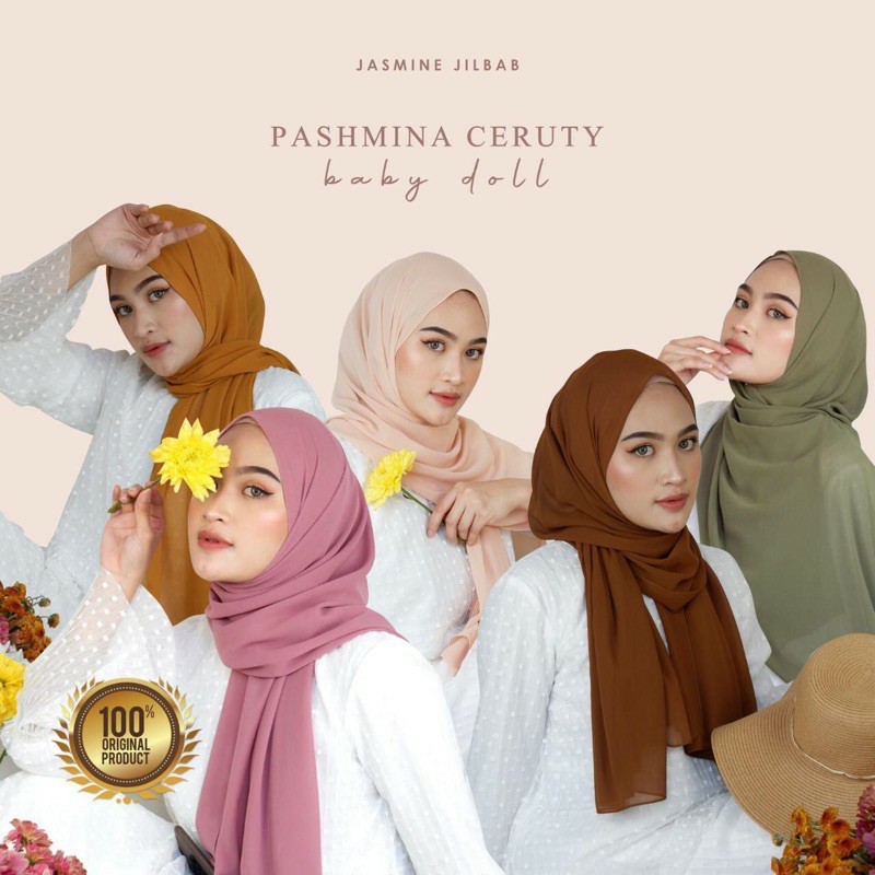 Pashmina Ceruty Babydoll Premium / Pashmina / Hijab Pashmina / Jilbab Pashmina / Pashmina ceruti