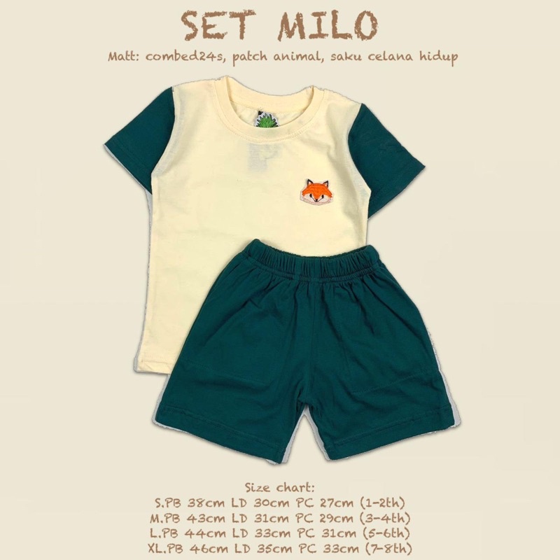 Setelan Anak Milo Unisex Original Pineapple Kaos Anak Super Premium Terlaris Termurah Best Seller