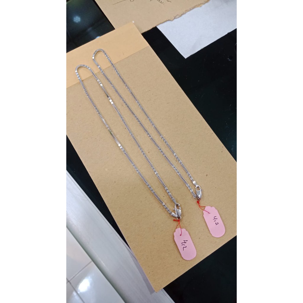 KALUNG MILANO ANAK PERAK ASLI 925 DILAPIS EMAS PUTIH