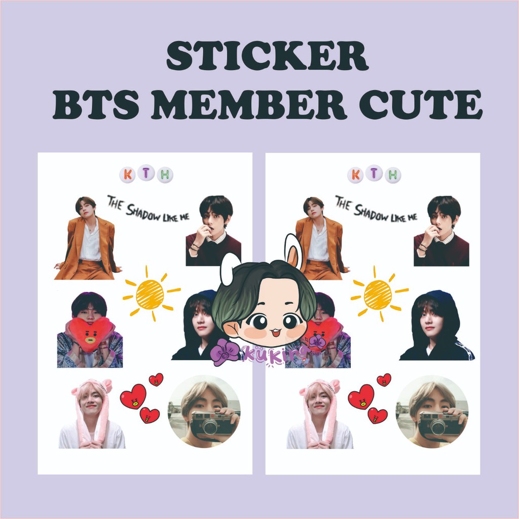 STICKER BANGTAN MEMBER CUTE JUNGKOOK V JIMIN