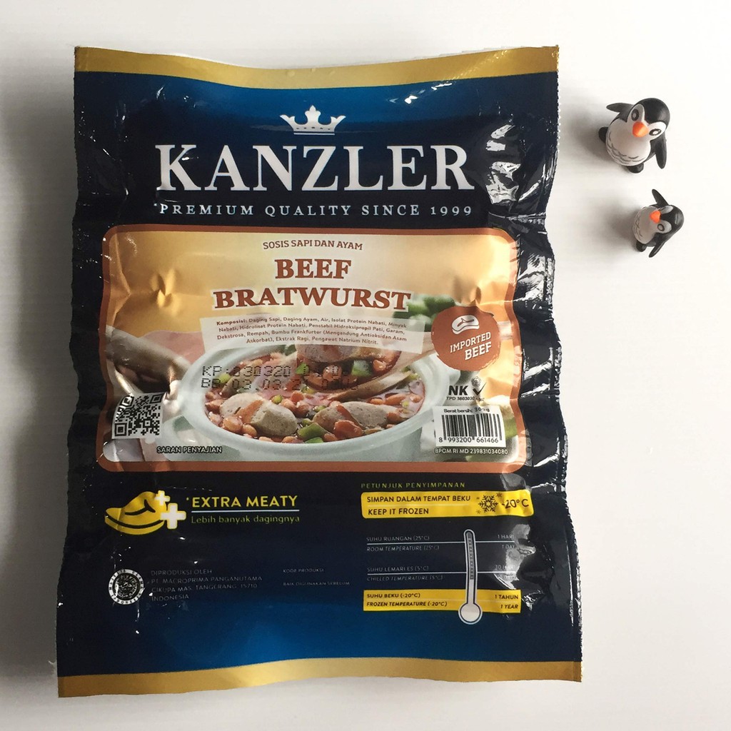 

Kanzler Beef Bratwurst 360 gr