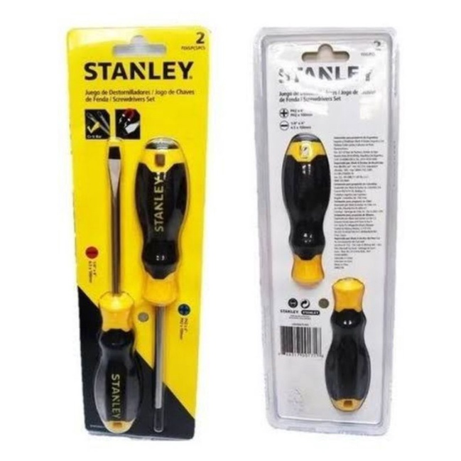 Obeng set STMT66670 Stanley 2pcs Cushion Grip S/Driver Set Stanley
