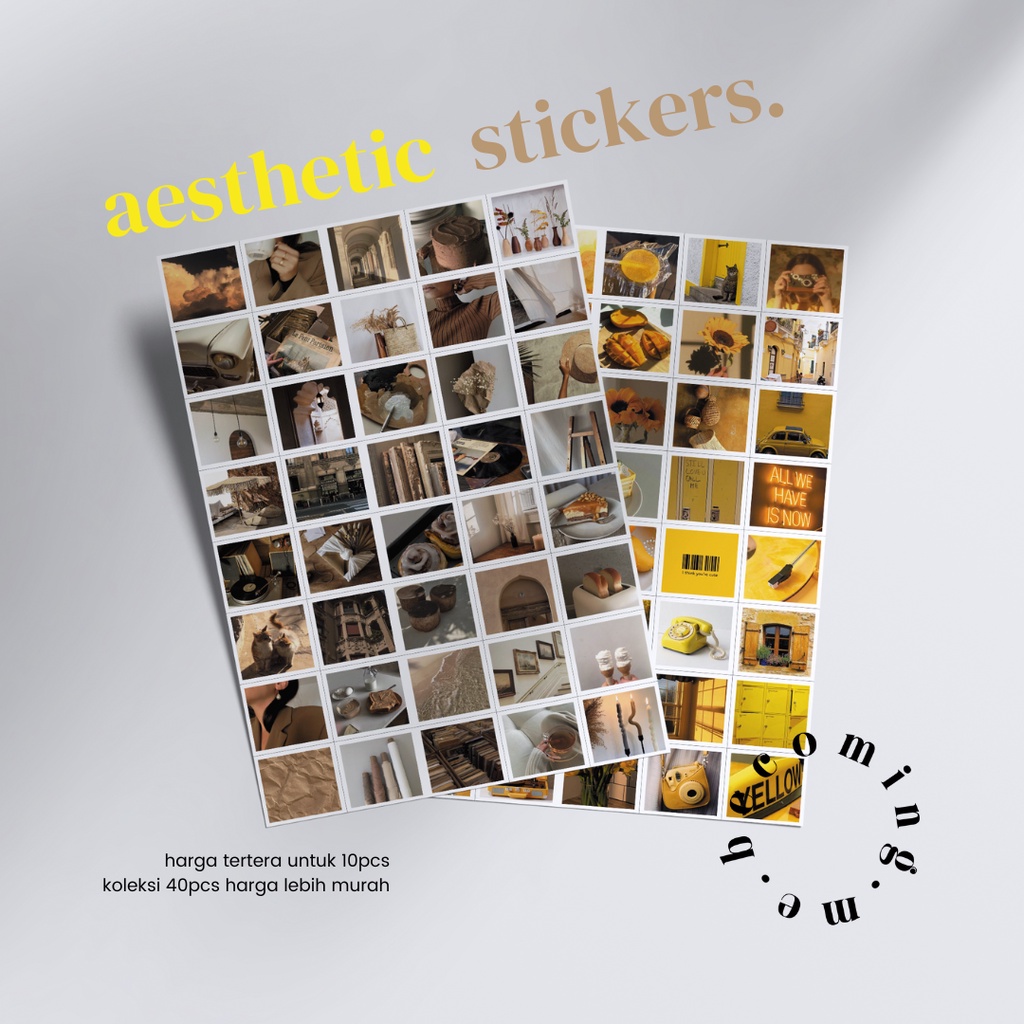 

40pcs Aesthectic Sticker Choco - stiker deco freebies tumblr hp laptop