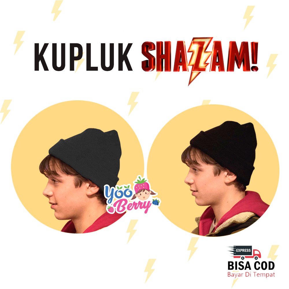 Berry Mart Topi Kupluk Rajut Shazam Anak &amp; Dewasa Keren Berry Mart