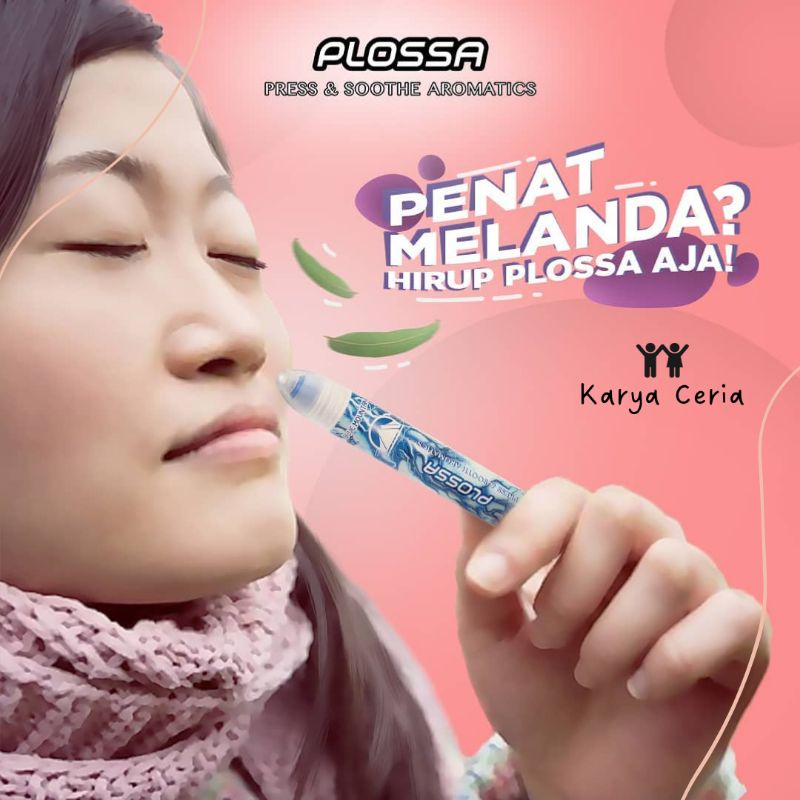 Plossa Biru Blue Mountain Press And Shoothe Aromatics Relaxing Essential Oil Pijat Kerokan Inhaler