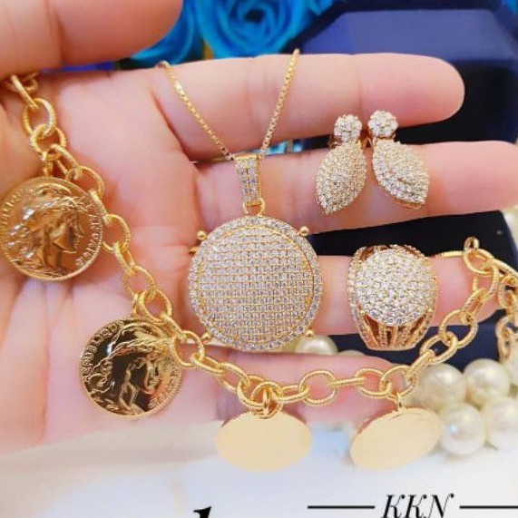 Xuping Gold Set Perhiasan Wanita P119