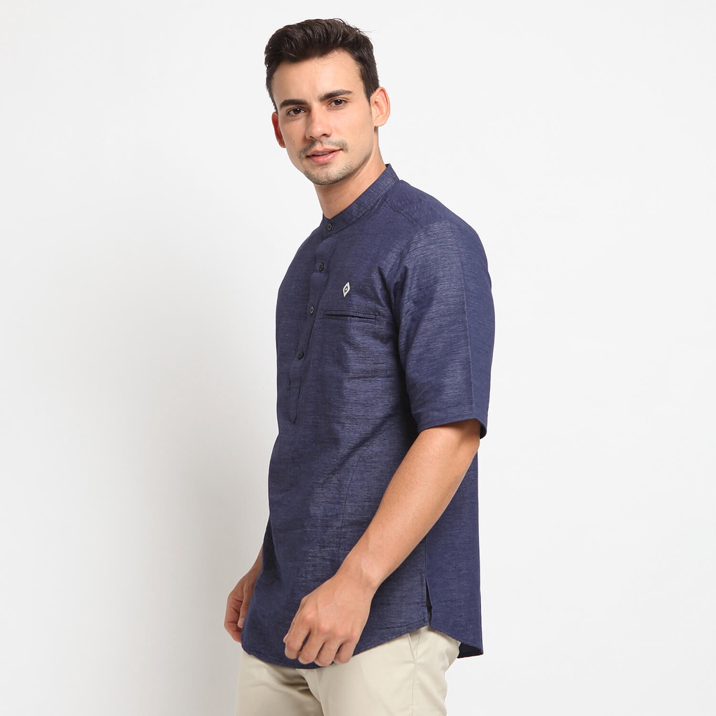 KEANE NAVY |ManNeedMe x CW| Baju Koko Pria Lengan Pendek Baju Muslim Pria ORIGINAL