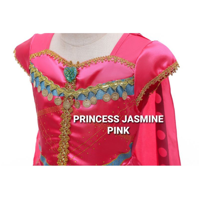 DRESS PRINCESS JASMINE PINK / KOSTUM JASMIN ALADIN IMPORT TEBAL BAGUS / DRESS PRINCESS