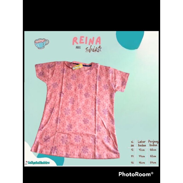 KAOS CALLYSTA PENDEK REINA SIZE 12-16