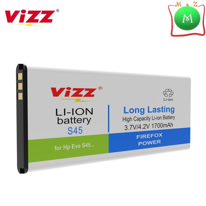 VIZZ BATERAI EVERCOSS S45 ORIGINAL DOUBLE POWER BATTERY