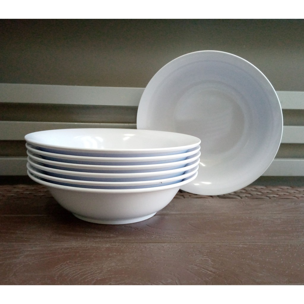 MANGKOK BAKSO 7" WHITE PORCELAIN (VANDA)