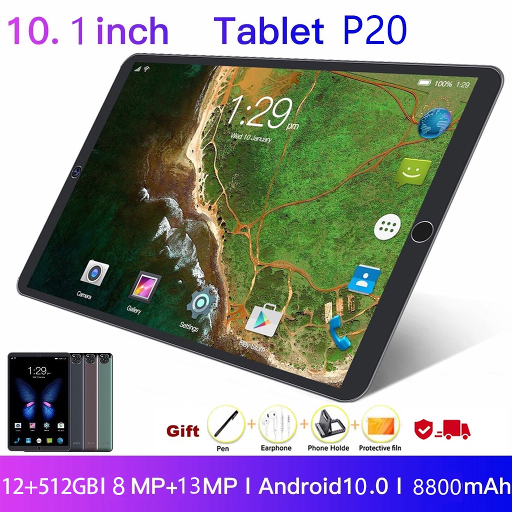 2022 Tablet Murah 5G Baru P20 Tablet 12GB+512GB Tablet Pembelajaran Tablet Android laris manis SIM+WIFI Tablet PC