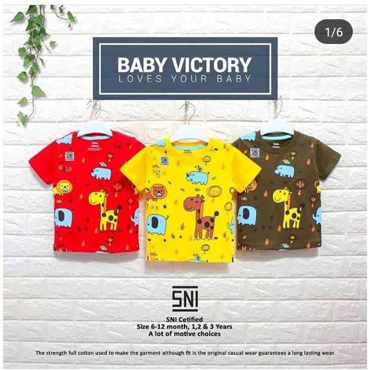 Kaos Oblong Harian Anak Baby Victory Khusus Size 4 Tahun