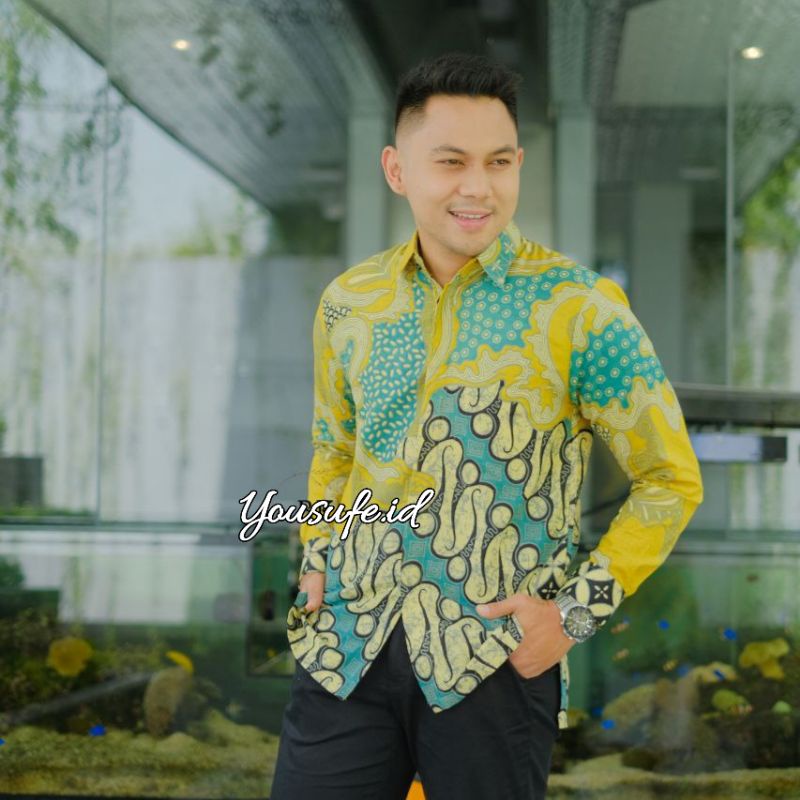 Kemeja Batik Pria Motif Soft Halus Katun Bisa Seragam Tidak Luntur Nyaman Cocok untuk seragam Kantor Kerja Hajatan Pernikahan Bisa Cod Shopee Terlaris Termurah Kode KB01