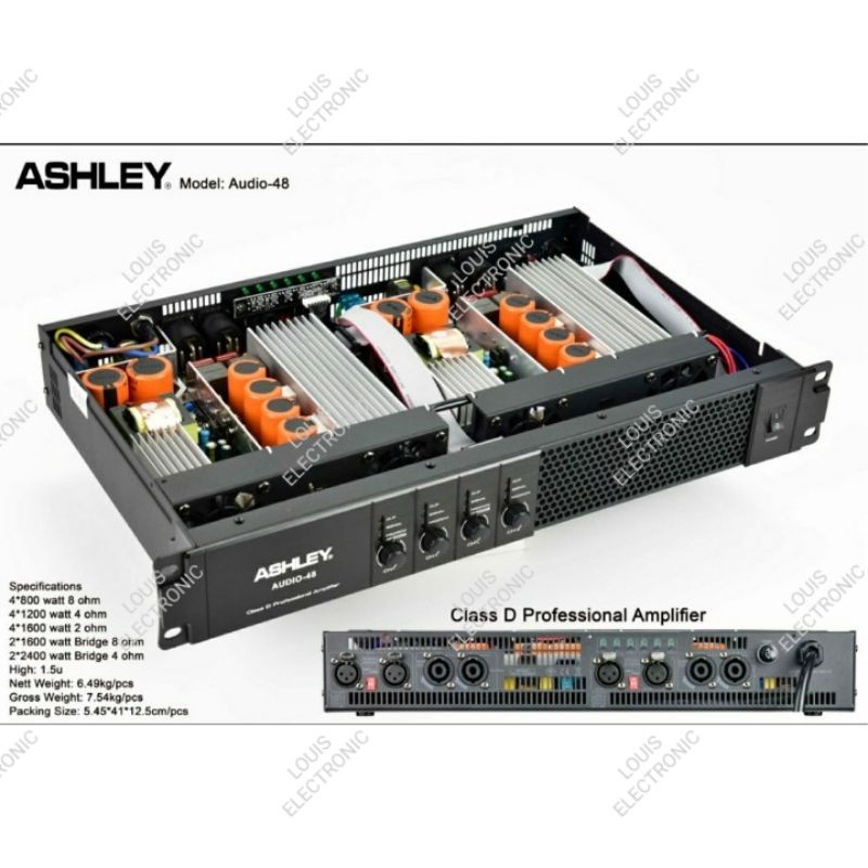 Power Amplifier ASHLEY AUDIO48 AUDIO 48 4Ch 4x800 Watt Class D