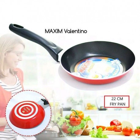 Maxim Valentino Frypan Panci Wajan Penggorengan Teflon Anti Lengket 22cm