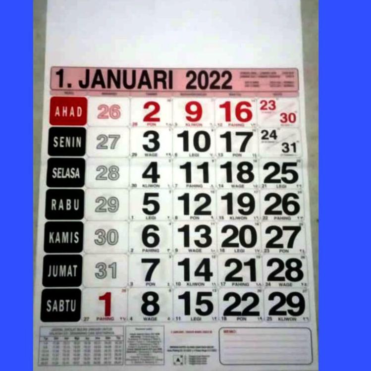 

[KODE PRODUK MV9L97176] Kalender Dinding/Kalender Jawa/Kalender Almanak(2022) 47×30CM
