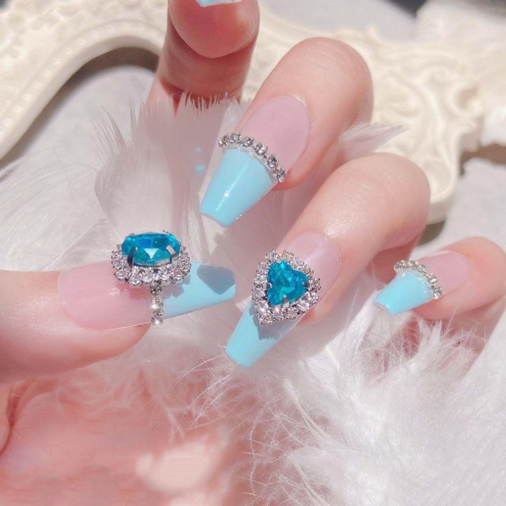 Mxbeauty Berlian Imitasi Bentuk Hati 3D Untuk Nail Art