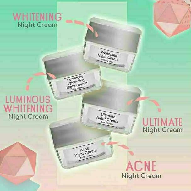h27✥ Night cream ms glow , krim malam msglow original /Whitening/Acne/Jerawat/Flek/Luminous/ultimate