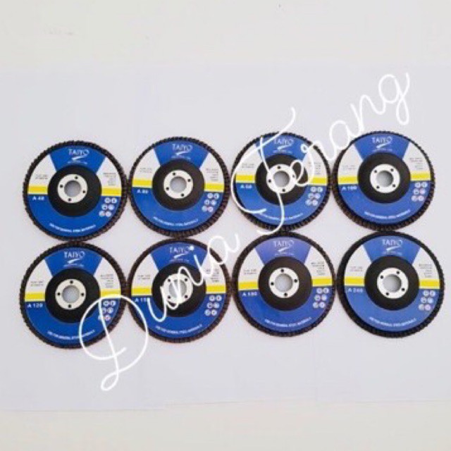 Flap Disc 4&quot; TAIYO 40 60 80 100 120 150 180 240 - Amplas Tumpuk 100x16mm Amplas Gerinda Flap Disk