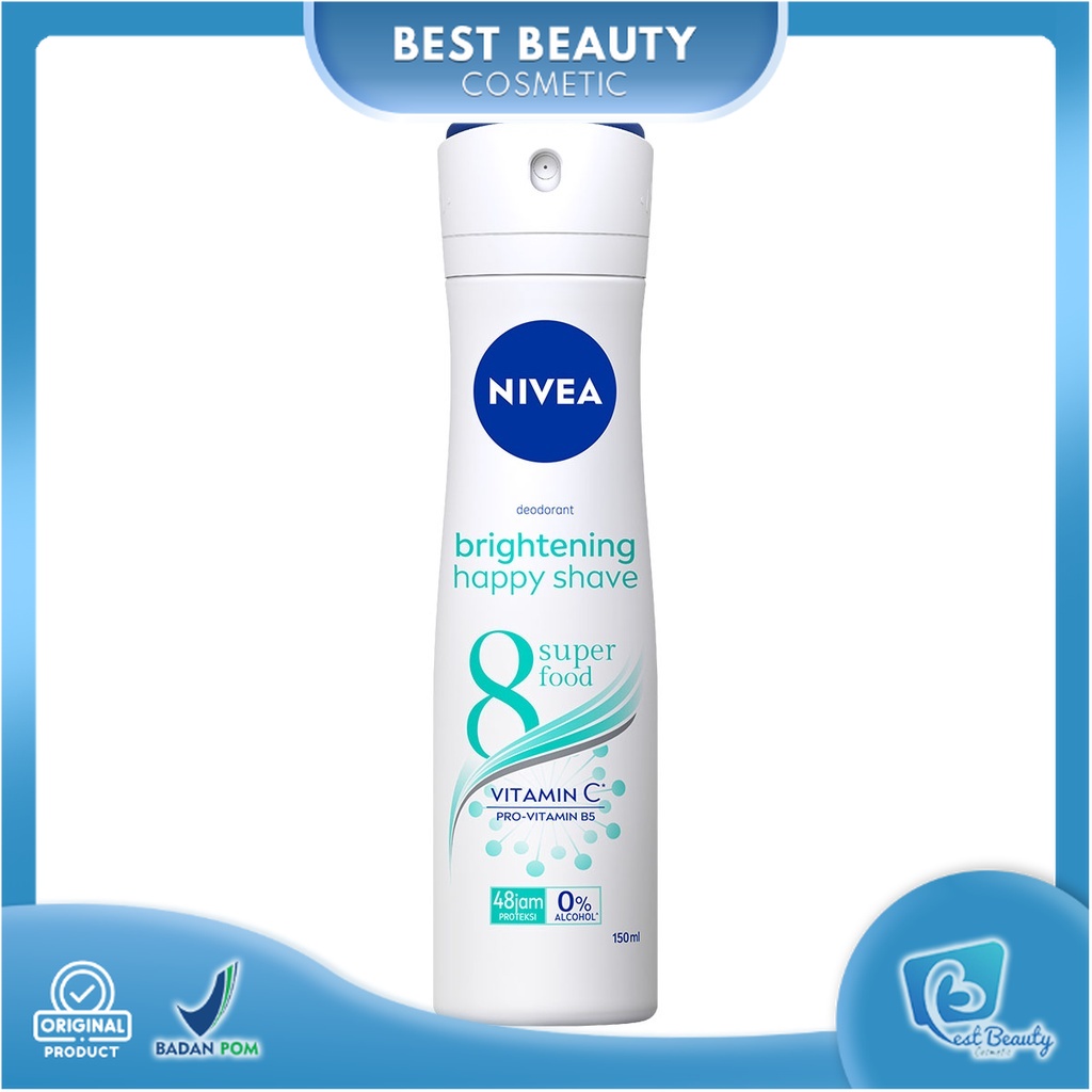 ★ BB ★  NIVEA Shave Care Deodorant Whitening Happy Shave Spray - 150 ml