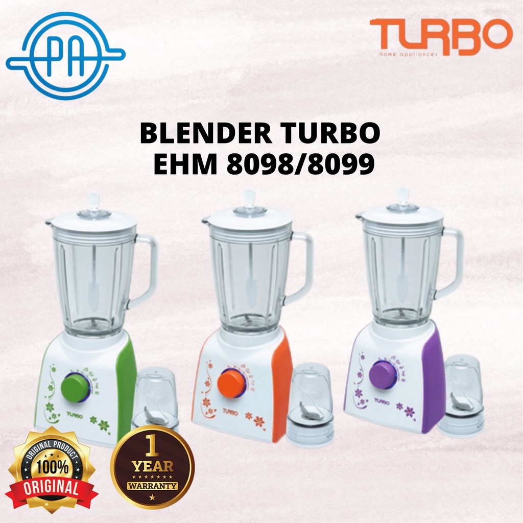 BLENDER TURBO EHM 8098 / EHM 8099 KACA DAN PLASTIK GARANSI RESMI