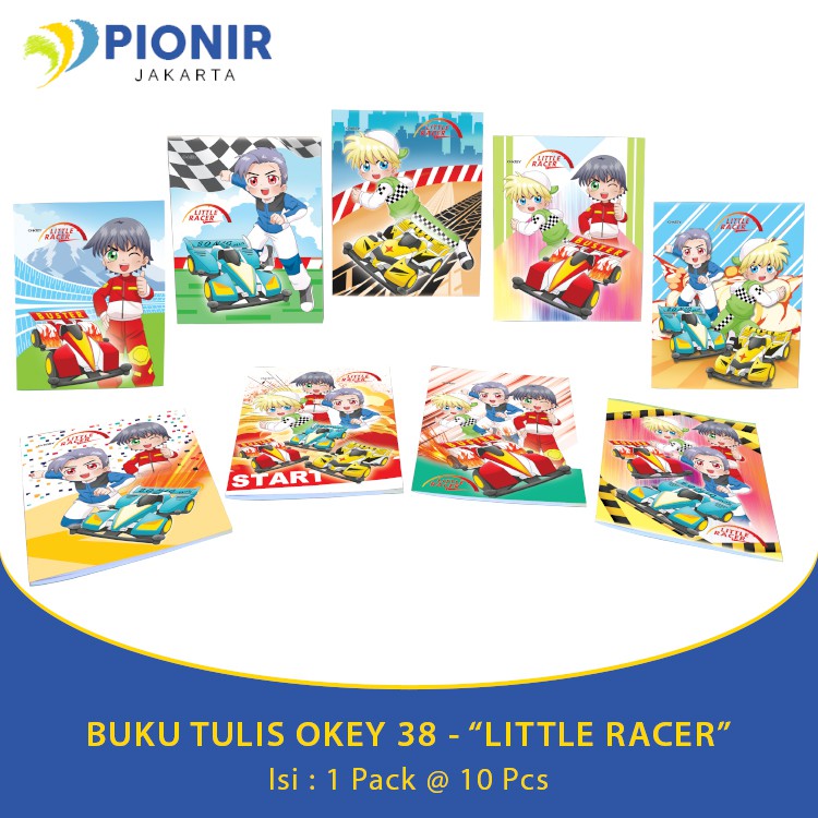 

BUKU TULIS OKEY 38 - "LITTLE RACER" (1 PACK = 10 PCS)