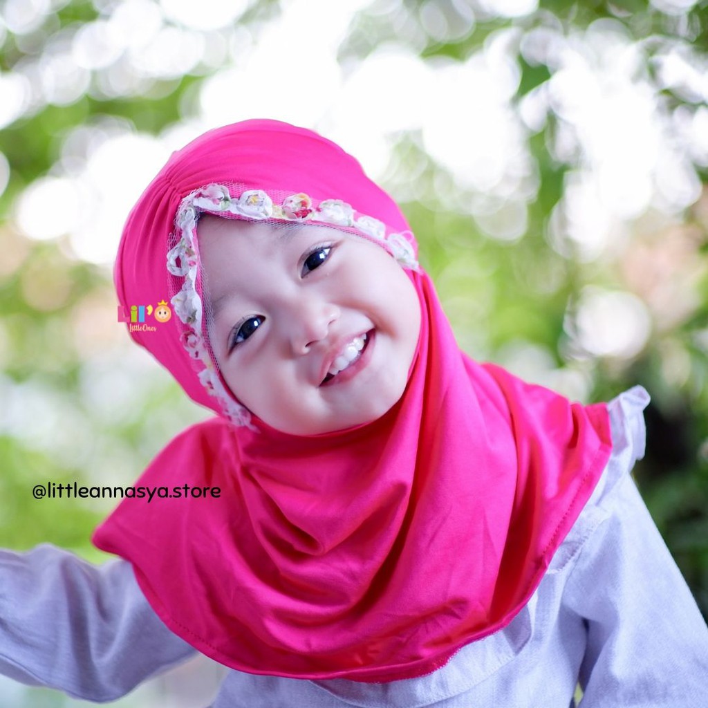 Jilbab Anak Flower Jilbab Hijab Anak Lucu Hijab Bayi Fatima