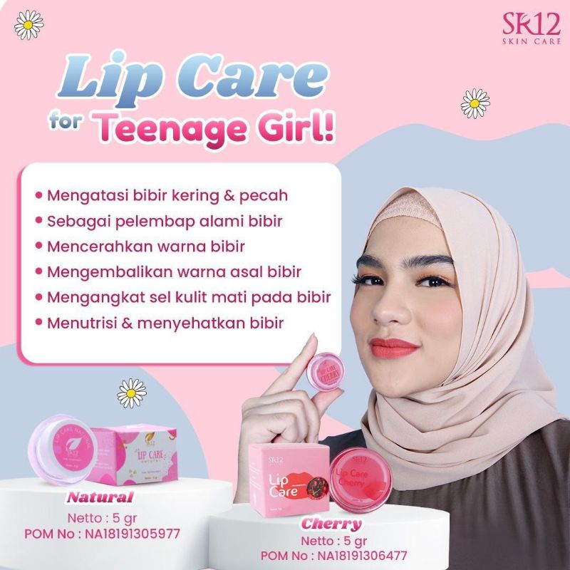 PELEMBAB BIBIR ORGANIK ALAMI SR12 LIPCARE RED CHERRY NATURAL BABY PINK BPOM HERBAL AMAN MENCERAHKAN