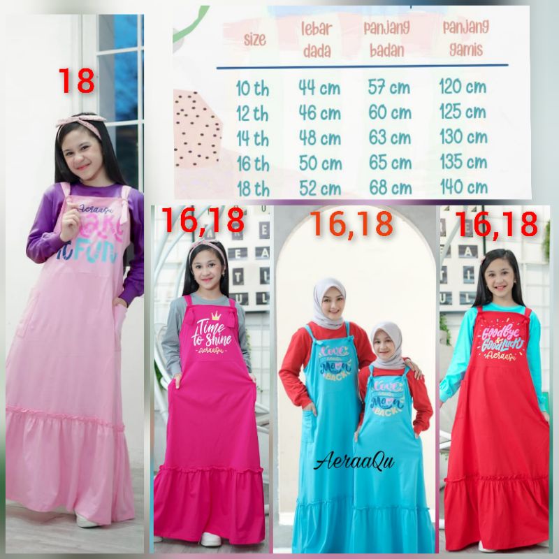 Size 16,18 Longdress by Aeraaqu | Gamis Junior | Dress Anak | Baju Anak