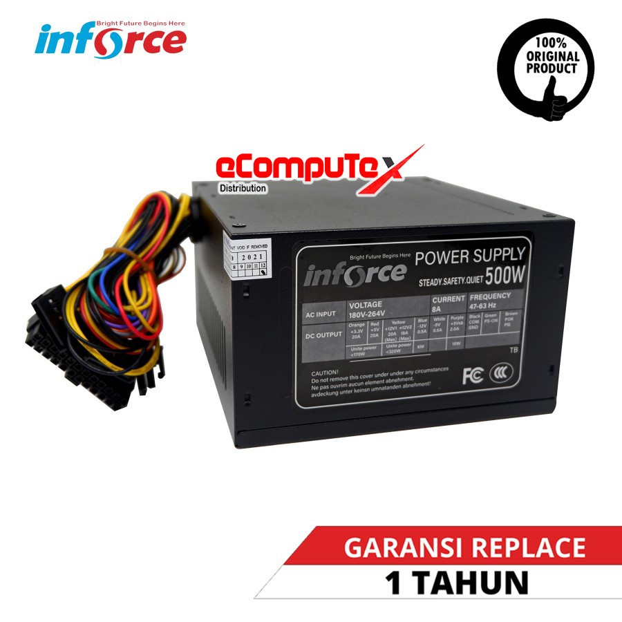 POWER SUPPLY PSU INFORCE SUPERIOR 500 WATT / PSU INFORCE 500W GARANSI RESMI