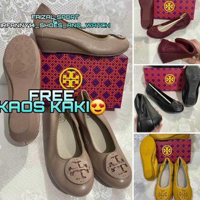 ❤️ KREDIT WEDGES WANITA MURAH❤️ SEPATU TORY BURCH / TORY BURCH WANITA WEDGES / SEPATU KULIT