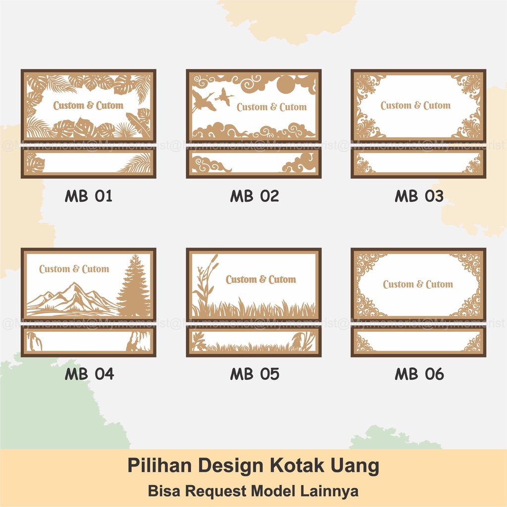 Kotak Uang/ Money Box Laser Cutting Design B