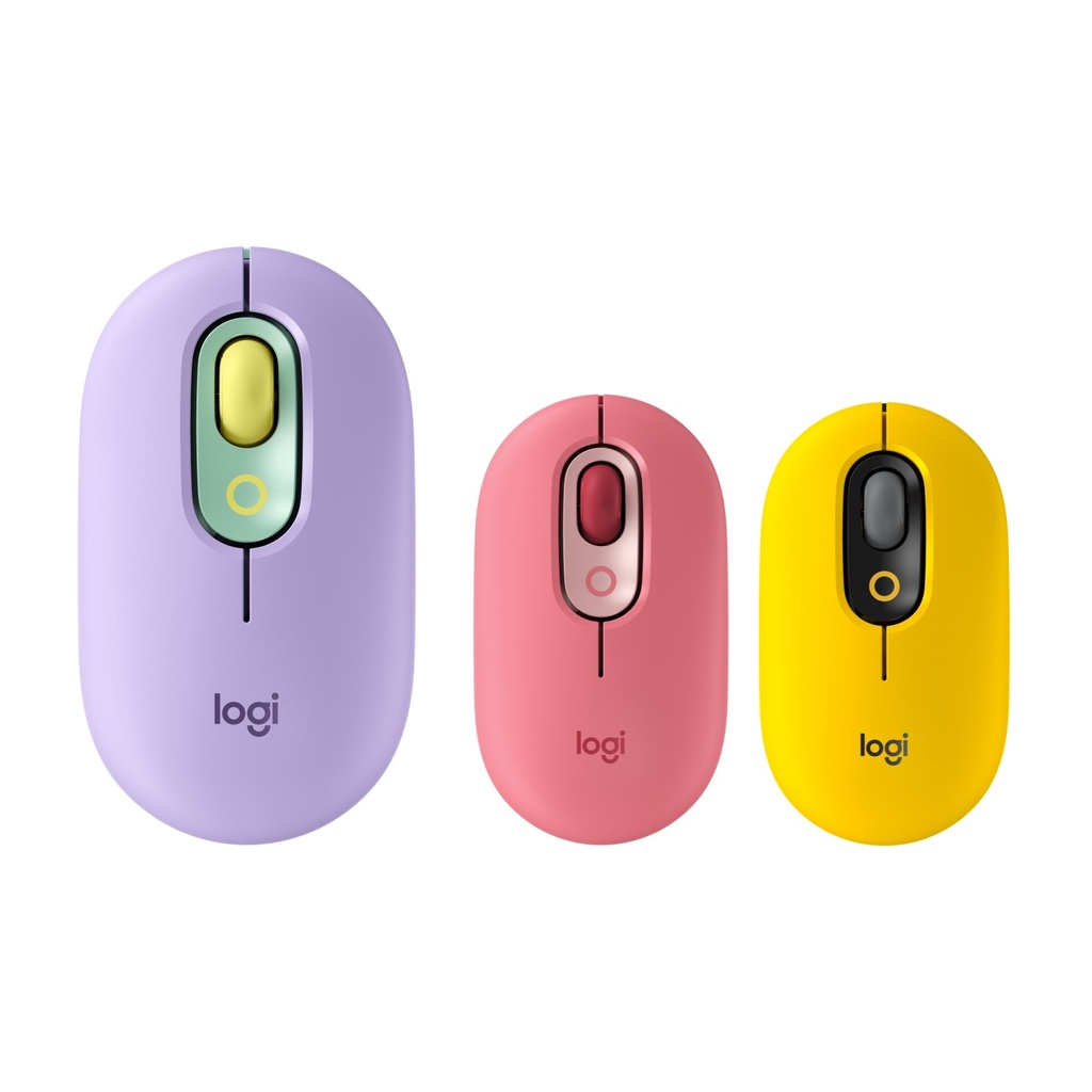 Logitech POP Mouse Wireless Bluetooth- Silent Touch with Emoji Key